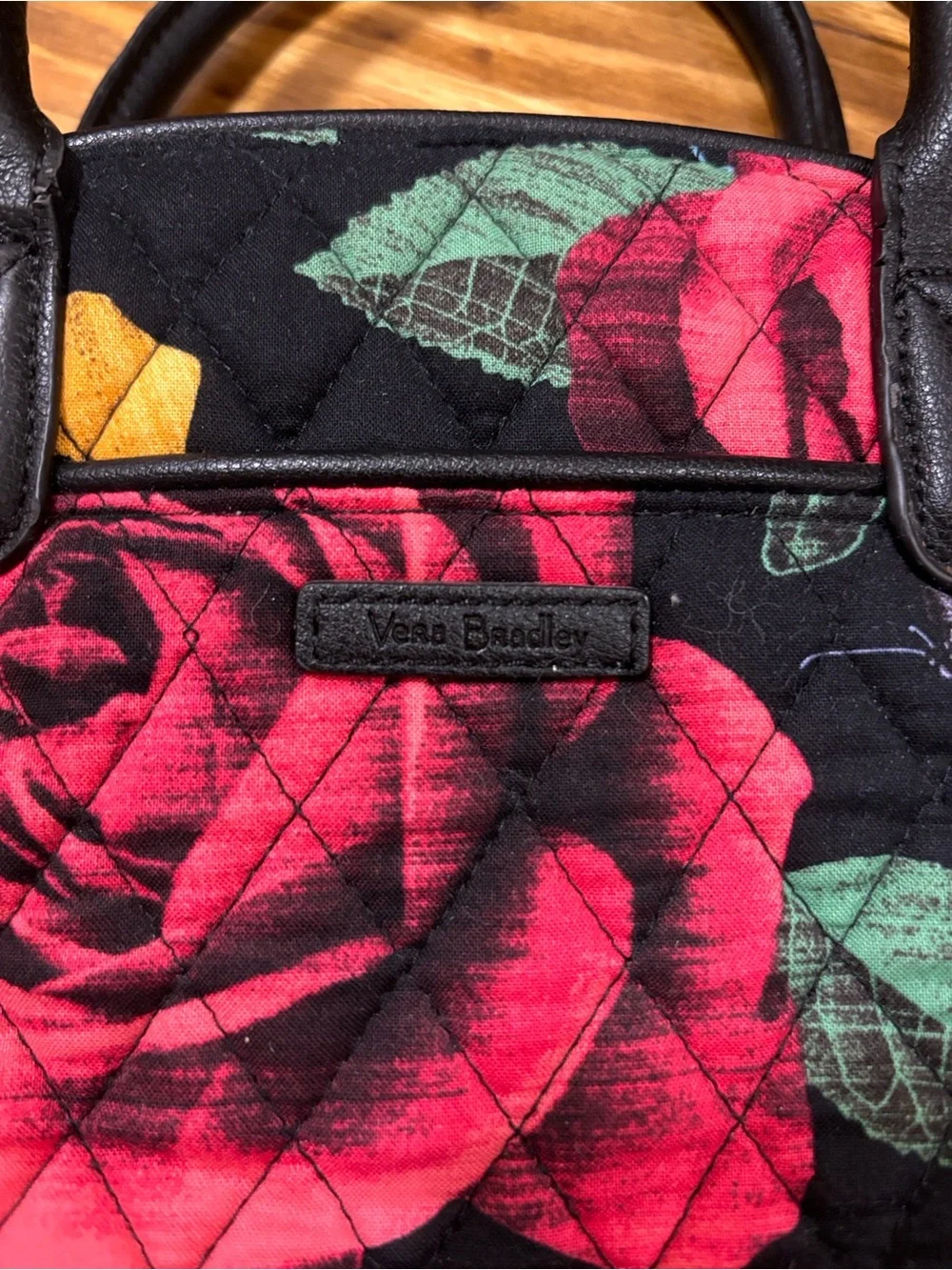 Vera Bradley Day Off Satchel in Retired Havana Rose Pattern, Excellent Condition